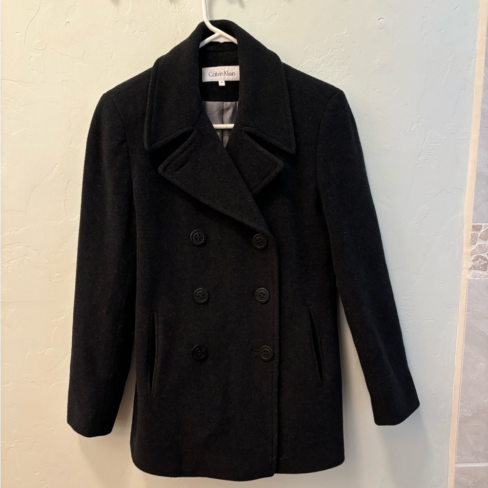 Calvin Klein Wool Nylon Cashmere Blend Coat